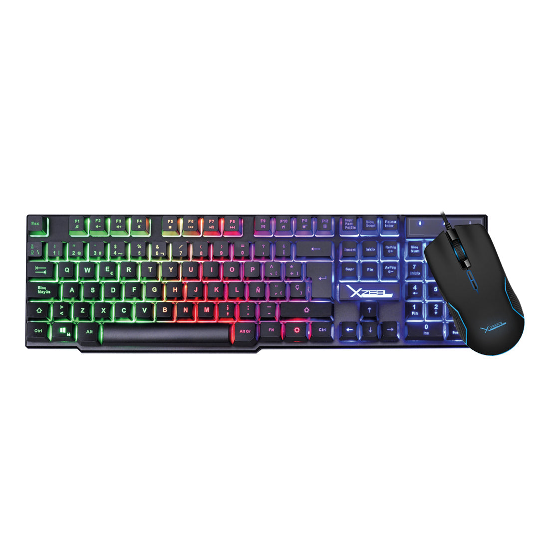 Kit Gamer 2 en 1 Alámbrico Teclado + Mouse Negro