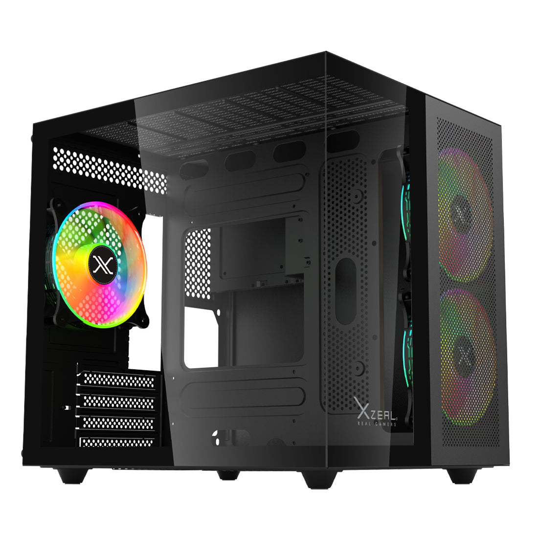 Gabinete Gamer CXi1 M-ATX Color Negro