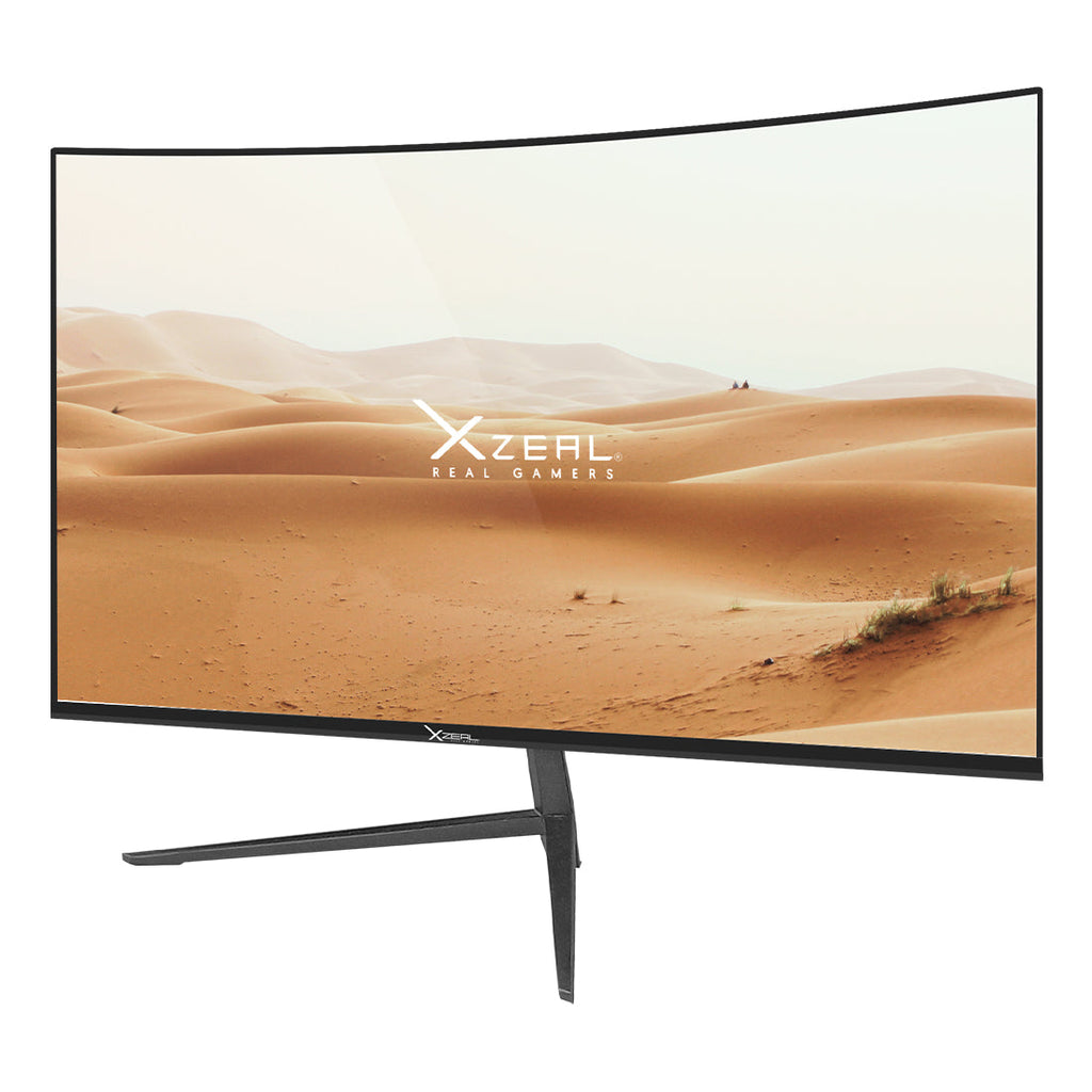 Monitor Xzeal 23.8" Xzeal XZ3015-1 Panel Curvo VA FHD 165Hz 1ms 1xDP + 1xHDMI + 1xUSB 1.0+ 1x3.5mm + Vesa 100x100mm Negro