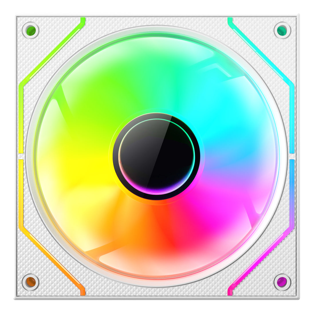 Kit 3 Ventiladores ARGB Color Blanco